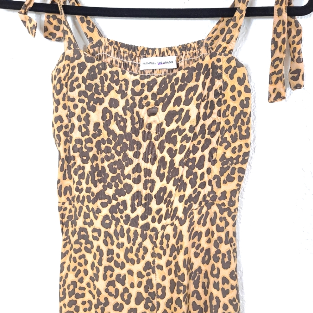 FAITHFULL THE BRAND Elsa Leopard Animal Print Jumpsuit - Picture 12 of 14